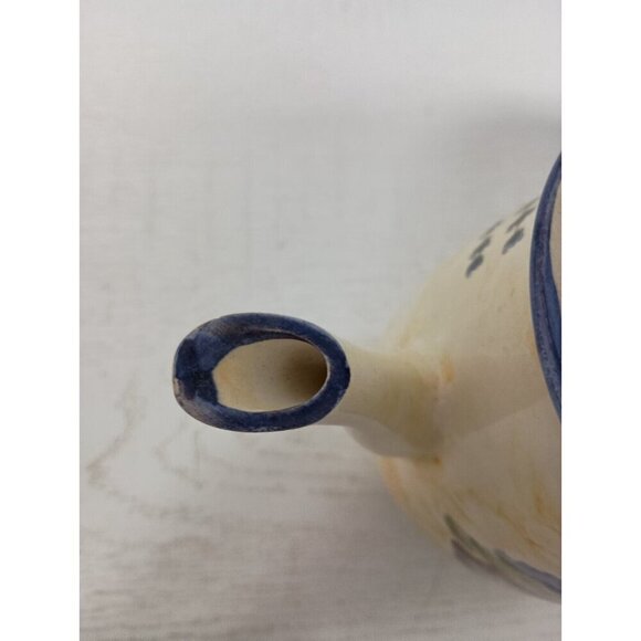 Vintage F. Main Pottery Porcelain Tea Pot Hand Made Cottagecore Country Signed - Picture 5 of 13